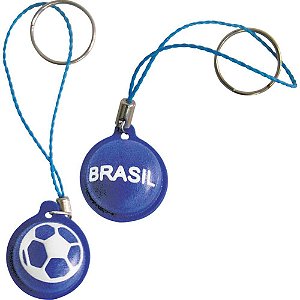 Chaveiro do Brasil Pingente Bola Emborrac Sortid PCT com 12