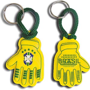 Chaveiro do Brasil Luva de Goleiro Emborrachado Sortido - Pacote com 12