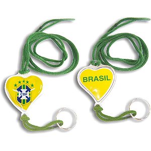 Chaveiro do Brasil Coração Moto com GEL Sortidos Pacote com 12