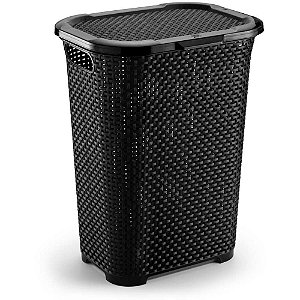 Cesto para Roupa Preto 30L