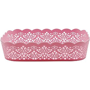 Cesta Organizadora Mandala Rosa Média