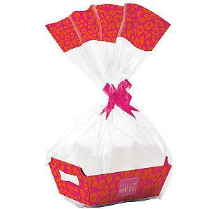 Cesta de Papel KIT Fácil M 22X15X9 Feline - Pacote com 10 Unidades