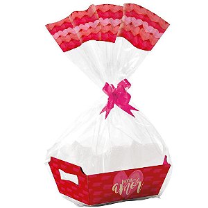 Cesta de Papel KIT Fácil M 22X15X9 Believe Pacote com 10
