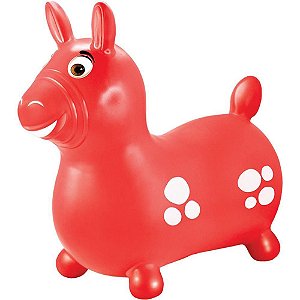Cavalinho Infantil Vinil Vermelho 52X51CM