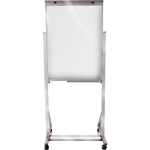 Cavalete para FLIP-CHART Alumínio 100X70CM Branco com Rodízios