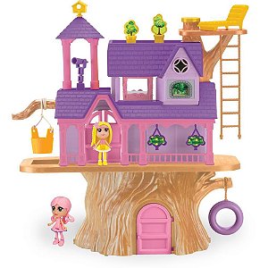Casinha de Boneca Casa NA árvore Encantada com Bonecas e Acessórios