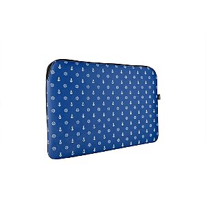 Case para Notebook Neoprene Poá Marinho 14 Polegadas