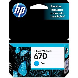 Cartucho Original HP 670 Ciano INK Advantage