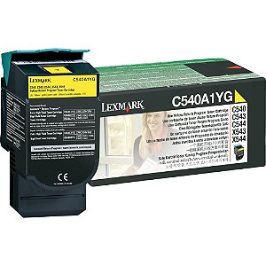 Cartucho de Toner Original Lexmark C540A1YG Amarelo - C540/C543/C54
