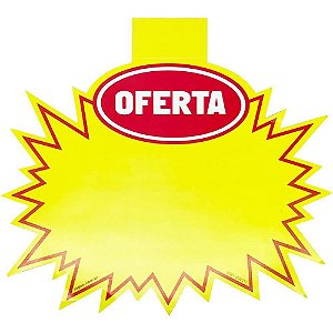 Cartaz para Marcação SPLASH Oferta Amarelo 23X27CM - Pacote com 25