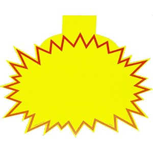 Cartaz para Marcação SPLASH Liso com ABA 16X20CM, Pacote com 25 Unidades