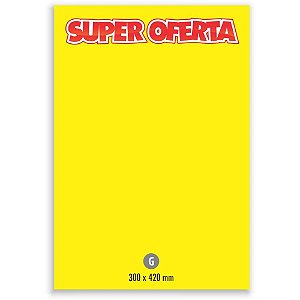 Cartaz para Marcação de Oferta Grande 30X42CM Amarelo - Pacote com 10