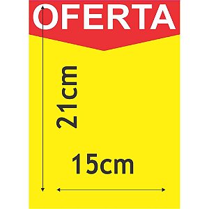 Cartaz para Marcação de Oferta Amarelo A5 15X21CM 250G, Pacote com 25