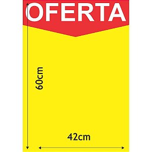 Cartaz para Marcação de Ofertas Amarelo A2 250G 42X60CM Pacote com 100