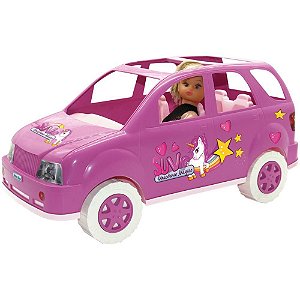 Carrinho Unicórnio Mágico com Boneca