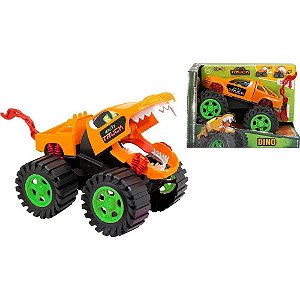 Carrinho Monster TRUCK Dino 29X18X20CM – Laranja