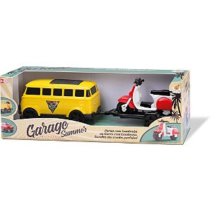 Carrinho Garage Summer Furgão com Carretinha e Lambreta