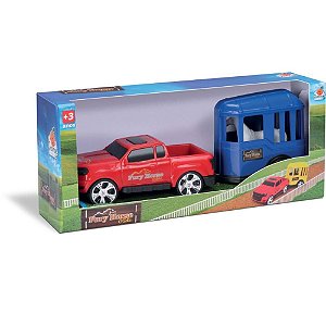 Carrinho FURY Horse Ride com Trailer e Cavalo – Cores Sortidas