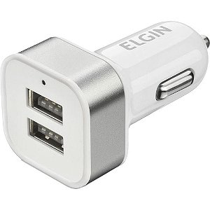 Carregador Veicular Adaptador USB com 2 Entradas 12V Bivolt 2.1A