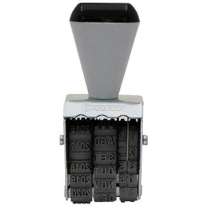 Carimbo Datador Comum 3MM Carbrink Metal Cromado