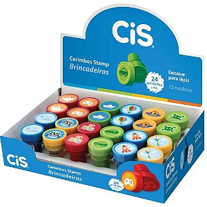 Carimbo Pedagógico CIS STAMP Linha Brincadeiras - Display com 24 Unidades