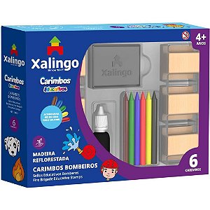 Carimbo Pedagógico Bombeiros - KIT com 6 Peças
