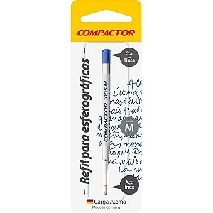 Carga para Caneta Esferográfica 1005 Azul Metálica - Blister com 1 Unidade - Caixa com 10