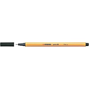 Caneta Stabilo 88/46 Point Preta - Caixa com 10