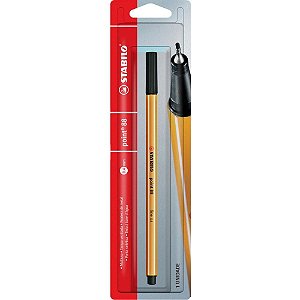 Caneta Stabilo 88/46 Point Preta - Multiuso Extrafina