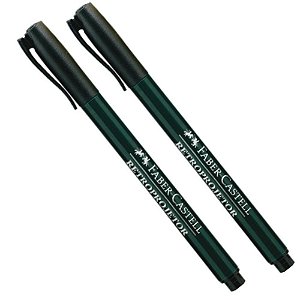 Caneta para Retroprojetor Ponta Média 10MM Preta - Caixa com 12 Unidades
