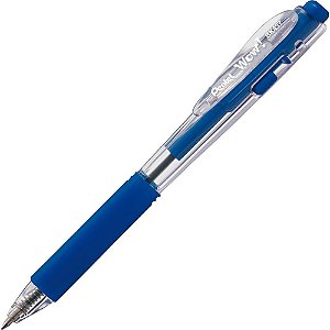 Caneta Retrátil WOW 0,7MM Azul - Caixa com 12 Unidades