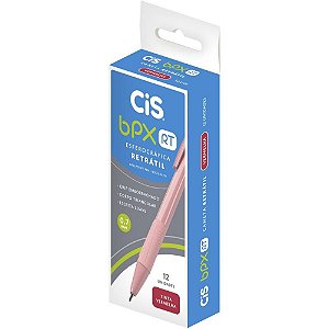 Caneta Retrátil CIS BPX RT 07MM Vermelha CX com 12