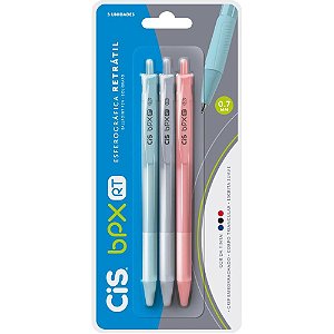 Caneta Retrátil CIS BPX RT 07MM 3 Cores