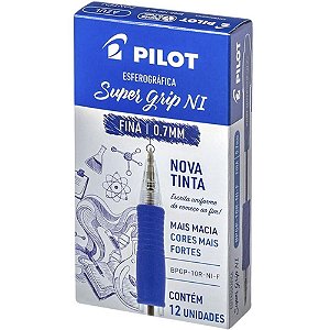 Caneta Esferográfica Pilot Super GRIP 0.7MM Retrátil - Azul (caixa com 12 Unidades)