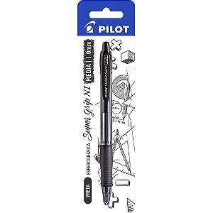Caneta Retrátil BPGP-SUPER GRIP-10R 1.0MM Preta