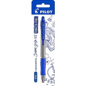 Caneta Retrátil BPGP-SUPER GRIP-10R 0.7MM Azul