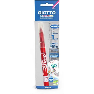 Caneta para Tecido Vermelho Giotto Decor Textil PCT com 06
