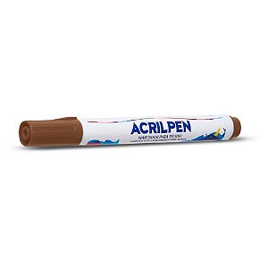 Caneta para Tecido Marrom Acrilpen - Caixa com 12