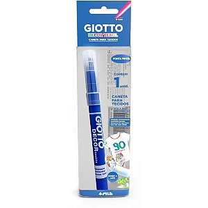 Caneta para Tecido Azul Giotto Decor Textil PCT com 06