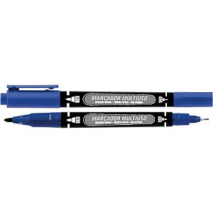 Caneta Marcadora Artística Dual BRUSH GRAMP Line Azul – Caixa com 12 Unidades