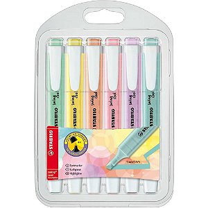 Caneta Marca Texto Stabilo SWING Cool Pastel 6COR