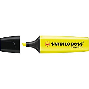 Caneta Marca Texto Stabilo BOSS Amarela Caixa com 10