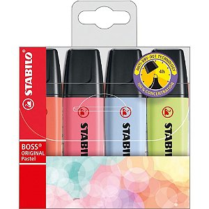 Caneta Marca Texto Stabilo BOSS 70/4-3 - 4 Cores
