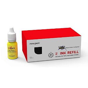 Caneta Marca Texto Refil Bebold 10ML Amarelo Neon CX com 12