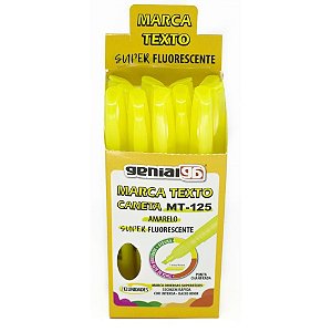 Caneta Marca Texto MT-125 Amarelo CX com 12