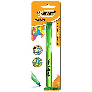 Caneta Marca Texto Marking Verde Caixa com 12