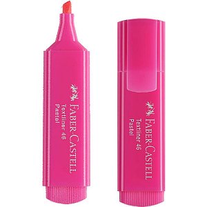 Caneta Marca Texto Highlighter 46 Rosa Pastel CX com 10