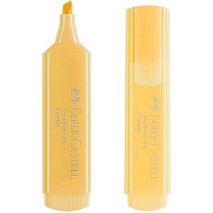 Caneta Marca Texto Highlighter 46 Amarelo Pastel - Caixa com 10 Unidades
