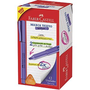 Caneta Marca Texto Grifpen Roxa - Caixa com 12 Unidades