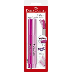 Caneta Marca Texto Grifpen Rosa 1NEON+1PASTEL CX com 24